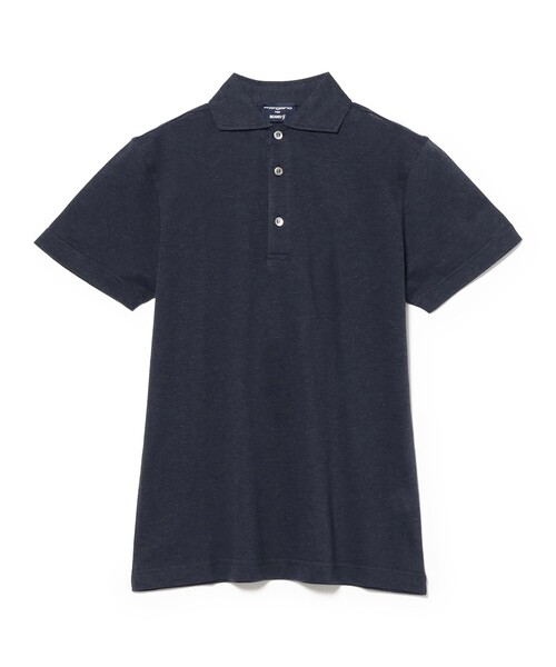 BEAMS F(ビームスエフ)の「【別注】MORGANO / コットン カノコ ショートスリーブ ポロシャツ(ポロシャツ・メンズ・インディゴブルー/ダークブラウン/ベージュ/ネイビー・52/44/46/48/50)」の1枚目の写真