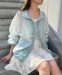 w closet（ダブルクローゼット）の「【2サイズ展開/羽織でも１枚でも◎】フリルシアーブルゾン（ブルゾン）」