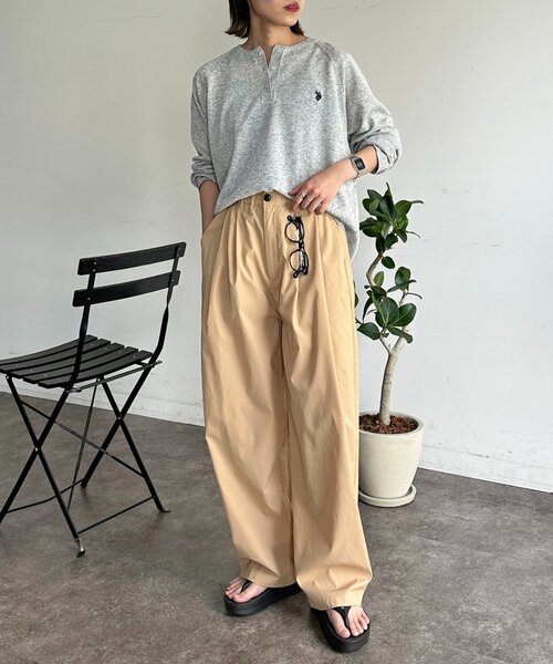 CPCM(シーピーシーエム)の「高機能2タックスラックス(その他パンツ・レディース・グリーン/ベージュ/グレー/ブラック・MEDIUM/LARGE)」の13枚目の写真