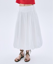 COTTON BALLOON MAXI SKIRT / コットン バルーン マキシ スカート