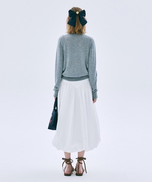 Mardi Mercredi(マルディメクルディ)の「COTTON BALLOON MAXI SKIRT / コットン バルーン マキシ スカート(スカート・レディース・ホワイト・FREE)」の10枚目の写真