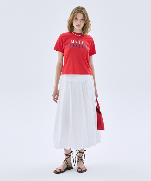 Mardi Mercredi(マルディメクルディ)の「COTTON BALLOON MAXI SKIRT / コットン バルーン マキシ スカート(スカート・レディース・ホワイト・FREE)」の3枚目の写真
