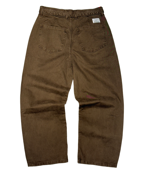 STIGMA(スティグマ)の「WASHED BELT CURVED PANTS BROWN(その他パンツ・メンズ・その他・X-LARGE/MEDIUM/LARGE)」の3枚目の写真