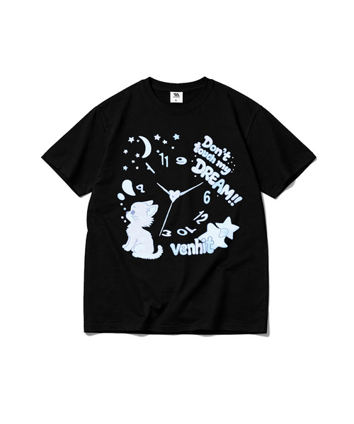 VENHIT(ベンヒット)の「ドントタッチマイドリーム クールコットン半袖Tシャツ(Tシャツ/カットソー・レディース・ホワイト/ブラック・X-LARGE/SMALL/MEDIUM/LARGE)」の2枚目の写真