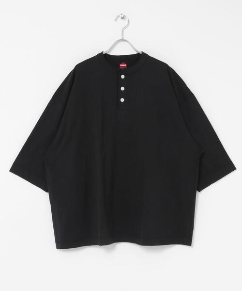 SENSE OF PLACE by URBAN RESEARCH(センスオブプレイスバイアーバンリサーチ)の「『別注』Healthknit×SENSE OF PLACE ヘンリーネックTシャツ(Tシャツ/カットソー・メンズ・オートミール/ブラック/グレー・MEDIUM/LARGE)」の11枚目の写真