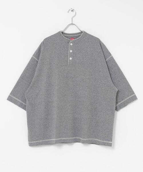 SENSE OF PLACE by URBAN RESEARCH(センスオブプレイスバイアーバンリサーチ)の「『別注』Healthknit×SENSE OF PLACE ヘンリーネックTシャツ(Tシャツ/カットソー・メンズ・オートミール/ブラック/グレー・MEDIUM/LARGE)」の22枚目の写真