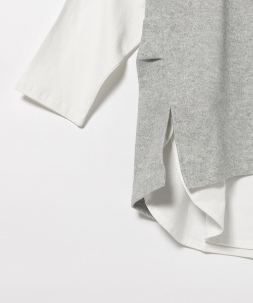 BEAMS HEART(ビームスハート)の「Vネック ベスト ロングTシャツ セット(Tシャツ/カットソー・レディース・チャコールグレー/ブラウン/グレー・FREE)」の17枚目の写真