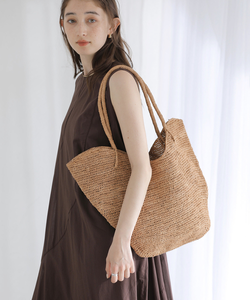La TOTALITE(ラトータリテ)の「MADE IN MADA /メイドインマダ DOMOINA バッグ(かごバッグ・レディース・ベージュ・FREE)」の10枚目の写真