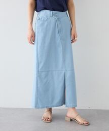 接触冷感 アシンメトリーデニムスカート