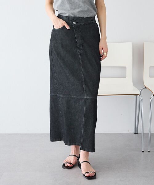 CRAFT STANDARD BOUTIQUE(クラフトスタンダードブティック)の「接触冷感 アシンメトリーデニムスカート(スカート・レディース・ライトインディゴブルー/インディゴブルー/ブラック・L/M)」の20枚目の写真