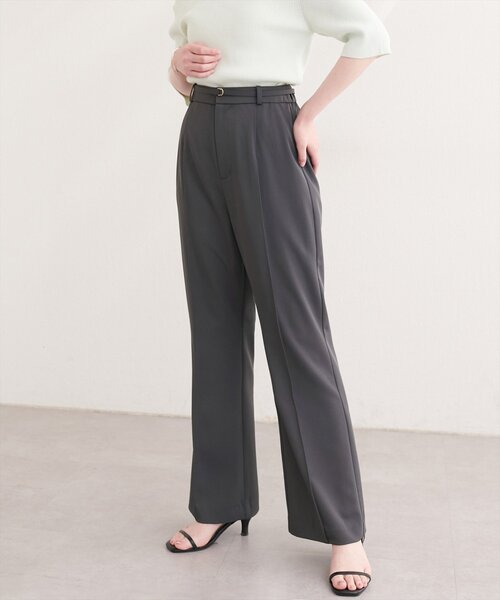 natural couture(ナチュラルクチュール)の「〈osono〉美シルエットハイウエストベルト付きパンツ(その他パンツ・レディース・チャコールグレー/ネイビー/ブラック/アイボリー・MEDIUM/LARGE)」の18枚目の写真
