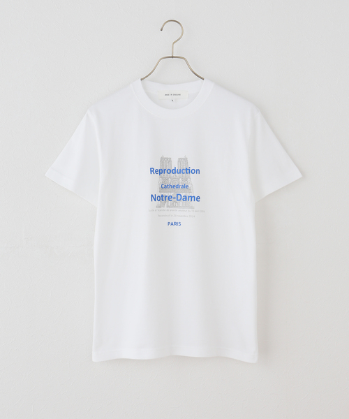 B.C STOCK(ベーセーストック)の「手洗い可 / ANGE IN DISGUISE / アンジ イン ディスガイズ Notre-Dame Reproduction(Tシャツ/カットソー・レディース・ホワイト・FREE)」の1枚目の写真