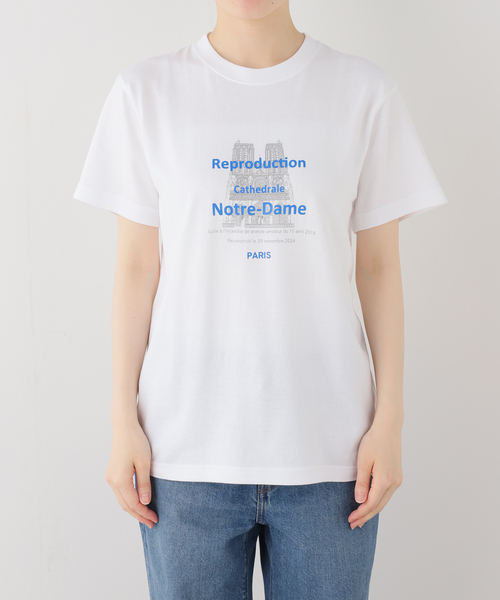 B.C STOCK(ベーセーストック)の「手洗い可 / ANGE IN DISGUISE / アンジ イン ディスガイズ Notre-Dame Reproduction(Tシャツ/カットソー・レディース・ホワイト・FREE)」の4枚目の写真