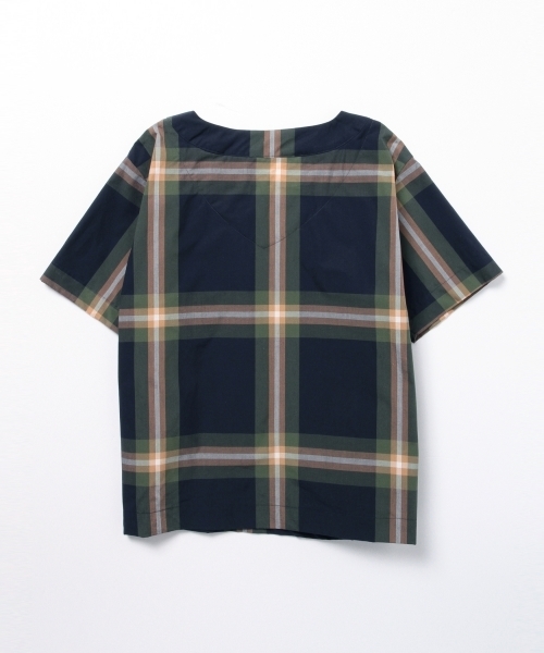 BEAMS BOY(ビームスボーイ)の「BEAMS BOY / ボーイ ビッグタータンチェック 半袖シャツ(シャツ/ブラウス・レディース・ナチュラル/サックスブルー/ネイビー・ONE SIZE)」の13枚目の写真