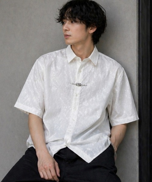 VIBGYOR(ヴィブジョー)の「【Bls】 【ZM】【Bling Leads】フックデザイン チャイナドレスシャツ(BL)(シャツ/ブラウス・メンズ・ブラック/ホワイト・LARGE/MEDIUM)」の7枚目の写真