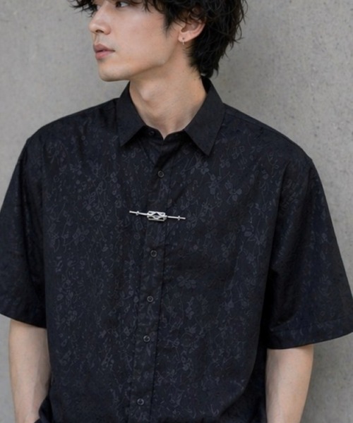VIBGYOR(ヴィブジョー)の「【Bls】 【ZM】【Bling Leads】フックデザイン チャイナドレスシャツ(BL)(シャツ/ブラウス・メンズ・ブラック/ホワイト・LARGE/MEDIUM)」の12枚目の写真