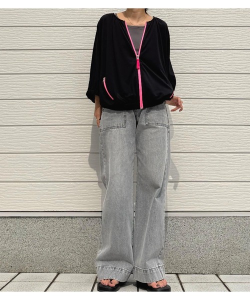 Q(キュー)の「COOLドライメッシュパーカー(パーカー・レディース・ライトグレー/ブラック・MEDIUM)」の15枚目の写真