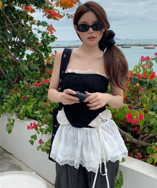 Ritzy(リッツィー)の「花柄レース フリルペチコート(スカート・レディース・C/A/B・FREE)」の2枚目の写真