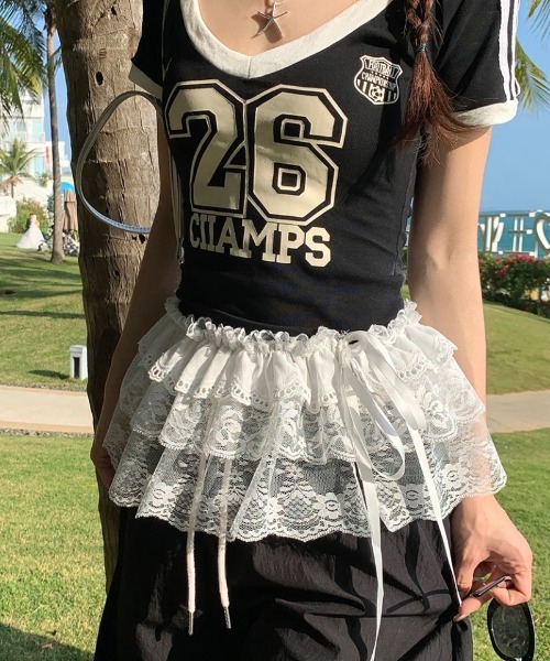 Ritzy(リッツィー)の「花柄レース フリルペチコート(スカート・レディース・C/A/B・FREE)」の7枚目の写真