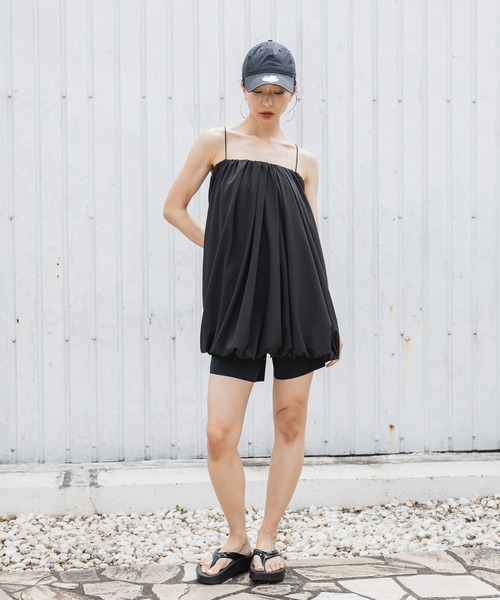 HEREIAM（ヘレイアム）の「着丈調整可能!【HEREIAM】撥水&軽量&接触冷感&UVカット/撥水Comfyキャミソール（キャミソール・レディース・ブラック/ライトピンク・FREE）」の20枚目の写真