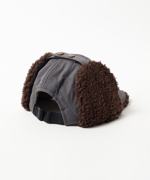 BEAMS mini(ビームスミニ)の「キルティング イヤー キャップ 2026FW(ハット・キッズ・グリーン系その他5/チャコールグレー/ピンク・ONE SIZE)」の7枚目の写真
