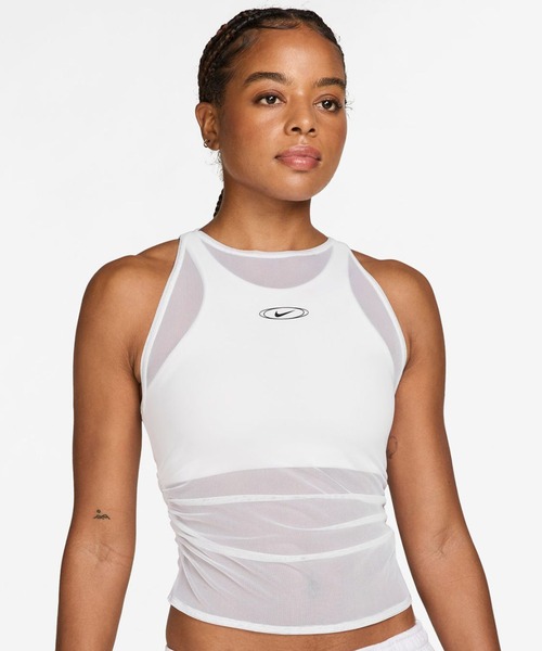 NIKE(ナイキ)の「NIKE AS W NK STREET GFX SHEER TANK / ナイキ ウィメンズ ストリート GFX シアー タンク 【SP】(タンクトップ・レディース・ホワイト/ブラック・S/M/L)」の2枚目の写真
