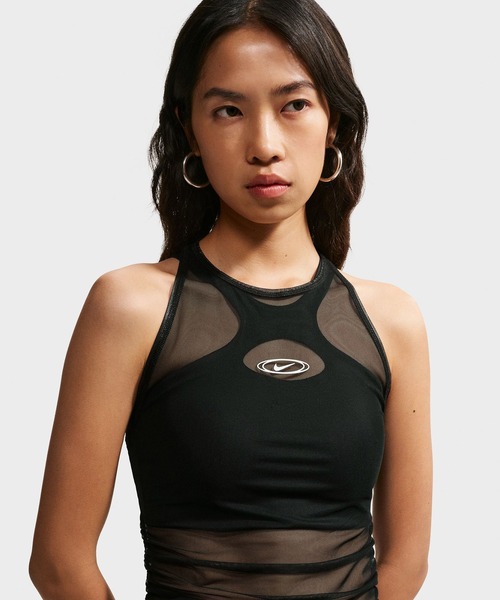 NIKE(ナイキ)の「NIKE AS W NK STREET GFX SHEER TANK / ナイキ ウィメンズ ストリート GFX シアー タンク 【SP】(タンクトップ・レディース・ホワイト/ブラック・S/M/L)」の3枚目の写真