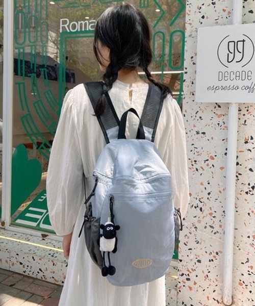 SHEPP(シープ)の「【A4サイズ対応可◎大容量】ナイロン バイカラー デイパック リュック バックパック(バックパック/リュック・レディース・ベージュ/ピンク/グレー/イエロー・F)」の15枚目の写真