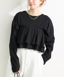 《追加2》《2点セット》【WEB限定】フリルビスチェレイヤードロンTEE