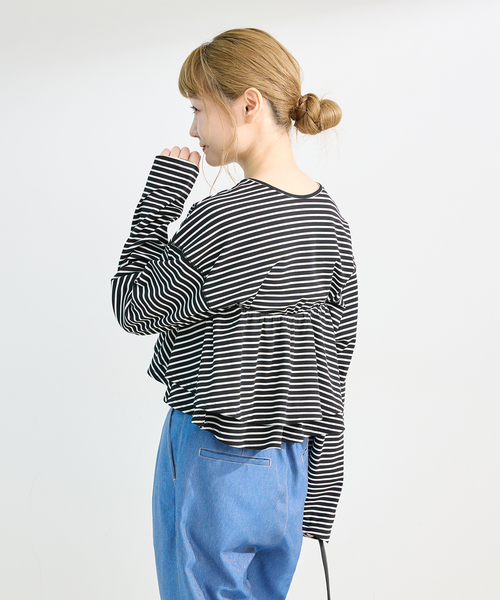 B.C STOCK(ベーセーストック)の「《追加2》《2点セット》【WEB限定】フリルビスチェレイヤードロンTEE(Tシャツ/カットソー・レディース・ホワイト系その他/ホワイト/ブラック/ブラック系その他・FREE)」の17枚目の写真