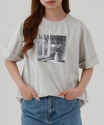 16s空紡糸天竺 220g/㎡ グラフィックフォトTシャツ 半袖