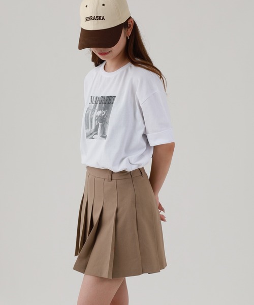 Arinomama（アリノママ）の「16s空紡糸天竺 220g/㎡ グラフィックフォトTシャツ 半袖（Tシャツ/カットソー・レディース・ブラック/オフホワイト/杢グレー/カーキ・FREE）」の9枚目の写真