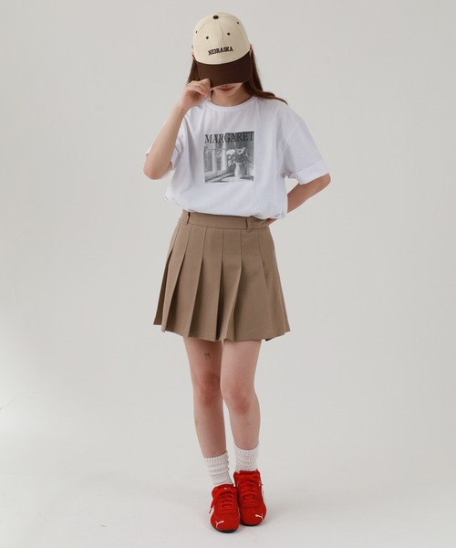 Arinomama（アリノママ）の「16s空紡糸天竺 220g/㎡ グラフィックフォトTシャツ 半袖（Tシャツ/カットソー・レディース・ブラック/オフホワイト/杢グレー/カーキ・FREE）」の10枚目の写真