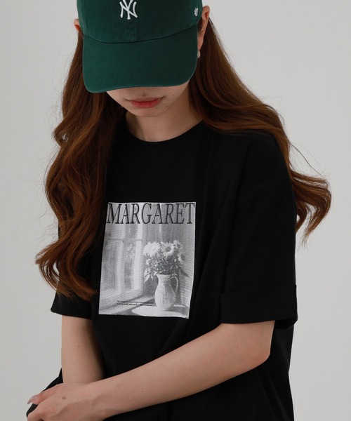 Arinomama（アリノママ）の「16s空紡糸天竺 220g/㎡ グラフィックフォトTシャツ 半袖（Tシャツ/カットソー・レディース・ブラック/オフホワイト/杢グレー/カーキ・FREE）」の13枚目の写真