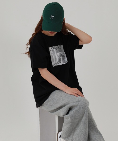 Arinomama（アリノママ）の「16s空紡糸天竺 220g/㎡ グラフィックフォトTシャツ 半袖（Tシャツ/カットソー・レディース・ブラック/オフホワイト/杢グレー/カーキ・FREE）」の16枚目の写真