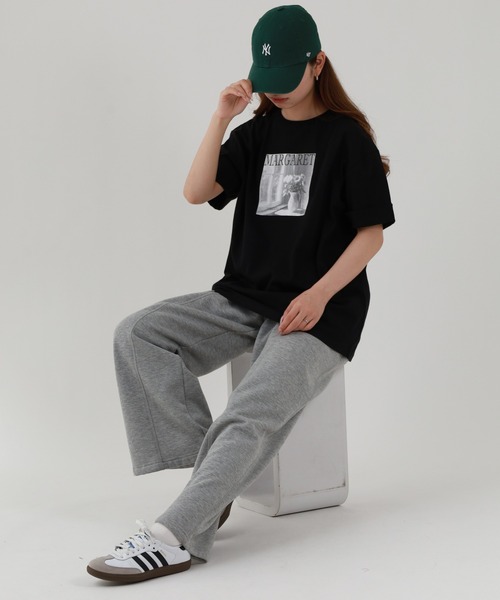 Arinomama（アリノママ）の「16s空紡糸天竺 220g/㎡ グラフィックフォトTシャツ 半袖（Tシャツ/カットソー・レディース・ブラック/オフホワイト/杢グレー/カーキ・FREE）」の18枚目の写真