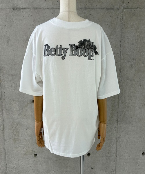 GLAMOROUS JANE(グラマラスジェーン)の「BETTY BOOPモノトーンフラワープリントTシャツ(Tシャツ/カットソー・レディース・モスグリーン/ブラック/オフホワイト・FREE)」の9枚目の写真