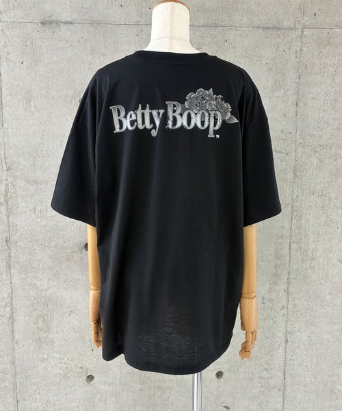 GLAMOROUS JANE(グラマラスジェーン)の「BETTY BOOPモノトーンフラワープリントTシャツ(Tシャツ/カットソー・レディース・モスグリーン/ブラック/オフホワイト・FREE)」の12枚目の写真
