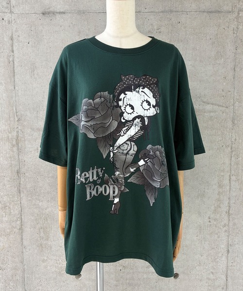 GLAMOROUS JANE(グラマラスジェーン)の「BETTY BOOPモノトーンフラワープリントTシャツ(Tシャツ/カットソー・レディース・モスグリーン/ブラック/オフホワイト・FREE)」の13枚目の写真