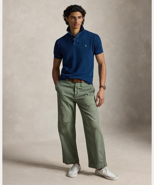 POLO RALPH LAUREN（ポロ ラルフ ローレン）の「クラシック フィット インディゴ メッシュ ポロシャツ（ポロシャツ・メンズ・ブルー・S/M/L/XL/XS/XXL）」の7枚目の写真
