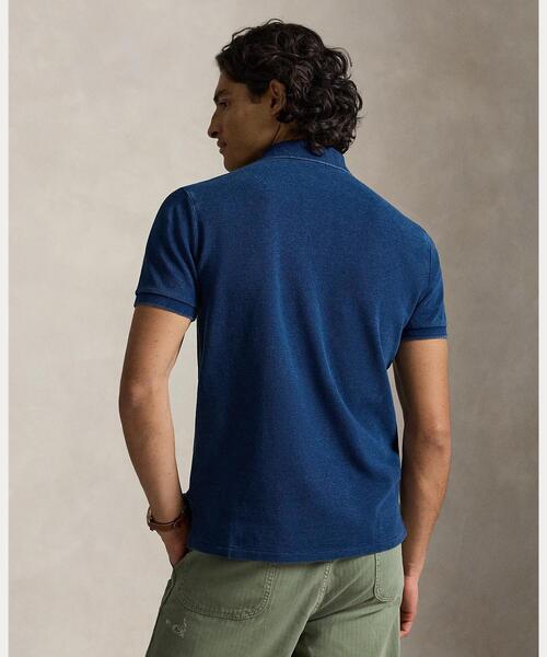 POLO RALPH LAUREN（ポロ ラルフ ローレン）の「クラシック フィット インディゴ メッシュ ポロシャツ（ポロシャツ・メンズ・ブルー・S/M/L/XL/XS/XXL）」の6枚目の写真