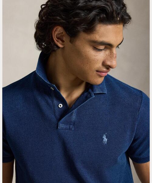 POLO RALPH LAUREN（ポロ ラルフ ローレン）の「クラシック フィット インディゴ メッシュ ポロシャツ（ポロシャツ・メンズ・ブルー・S/M/L/XL/XS/XXL）」の5枚目の写真