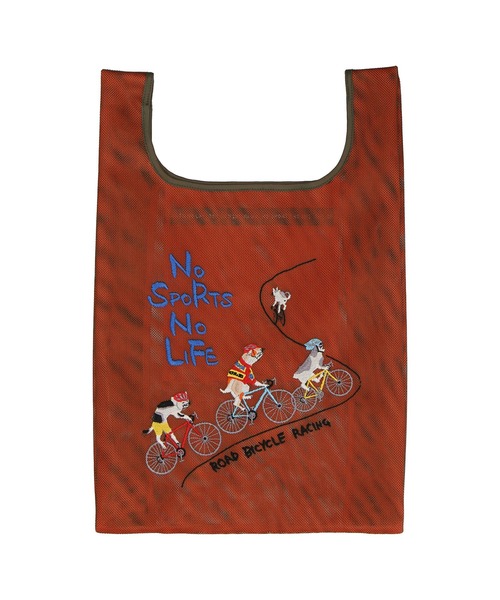 NO SPORTS NO LIFE(ノースポーツノーライフ)の「【NO SPORTS NO LIFE】メッシュバッグ(トートバッグ・レディース・スカイブルー/ネイビー/カーキ/ピーコックグリーン系/グレー/黄土色系/ダルブルー系/ライラック・FREE)」の4枚目の写真