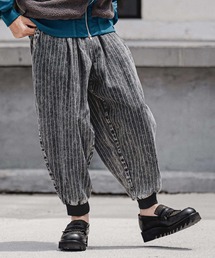 mp15208-Chemical Stripe Tucked Balloon Pants バルーンデニムパンツ(MIU-262-011)