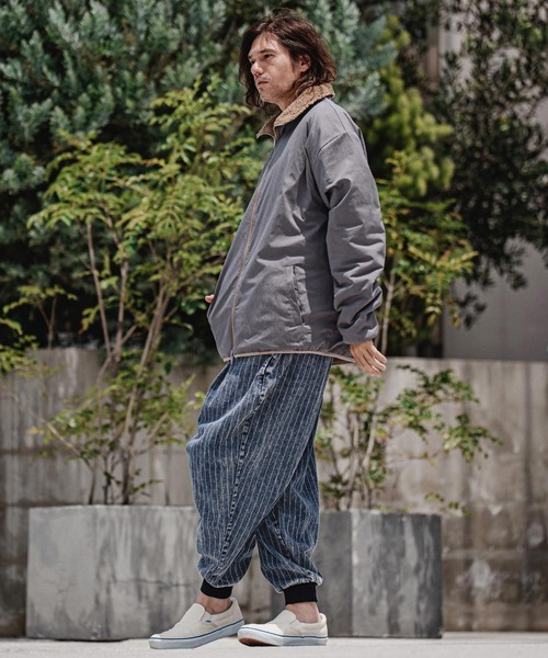 CAMBIO(カンビオ)の「mp15208-Chemical Stripe Tucked Balloon Pants バルーンデニムパンツ(MIU-262-011)(デニムパンツ・メンズ・ブラック系その他/ネイビー系・S/M/L)」の18枚目の写真