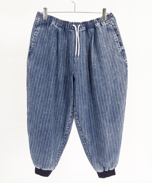 CAMBIO(カンビオ)の「mp15208-Chemical Stripe Tucked Balloon Pants バルーンデニムパンツ(MIU-262-011)(デニムパンツ・メンズ・ブラック系その他/ネイビー系・S/M/L)」の19枚目の写真