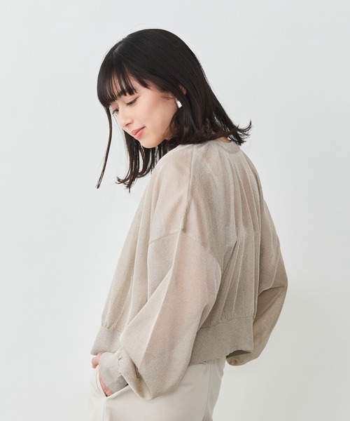 Sirin(シリン)の「ラメカーディガン(カーディガン/ボレロ・レディース・グレイッシュベージュ/ブラック・FREE)」の16枚目の写真