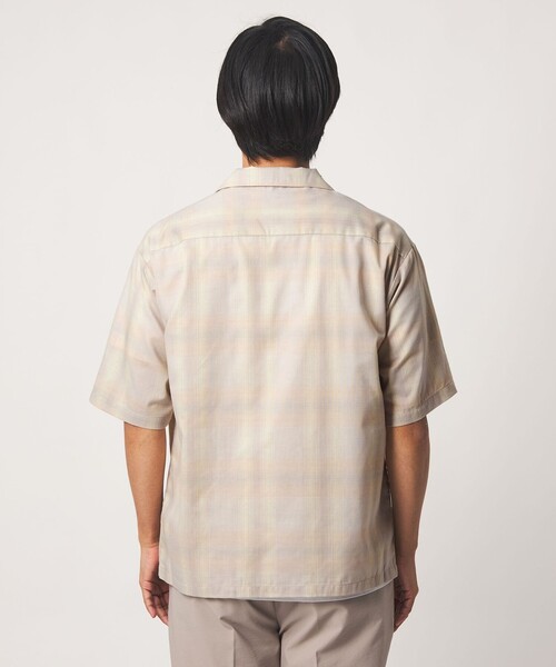 A DAY IN THE LIFE UNITED ARROWS(アデイインザライフユナイテッドアローズ)の「オンブレチェック ワイド オープンカラーシャツ<A DAY IN THE LIFE>(シャツ/ブラウス・メンズ・ブラック/ベージュ・L/M)」の11枚目の写真