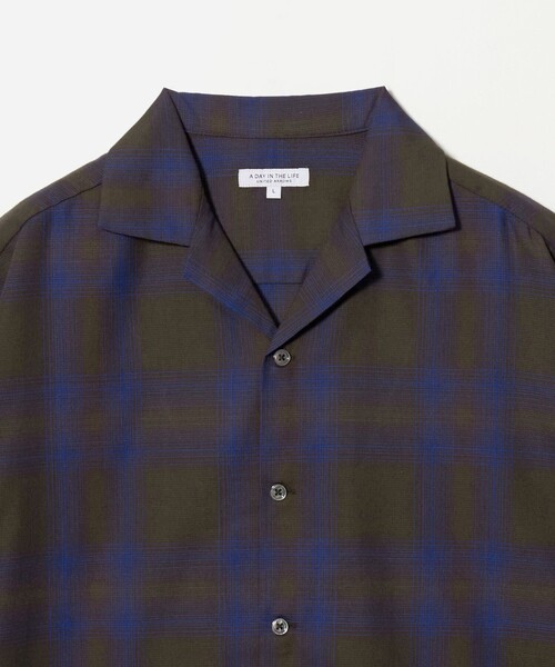 A DAY IN THE LIFE UNITED ARROWS(アデイインザライフユナイテッドアローズ)の「オンブレチェック ワイド オープンカラーシャツ<A DAY IN THE LIFE>(シャツ/ブラウス・メンズ・ブラック/ベージュ・L/M)」の13枚目の写真
