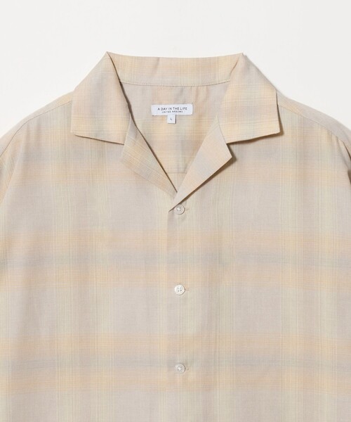 A DAY IN THE LIFE UNITED ARROWS(アデイインザライフユナイテッドアローズ)の「オンブレチェック ワイド オープンカラーシャツ<A DAY IN THE LIFE>(シャツ/ブラウス・メンズ・ブラック/ベージュ・L/M)」の17枚目の写真
